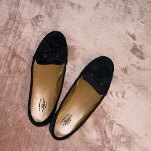 Size 8/9 leather black work flats